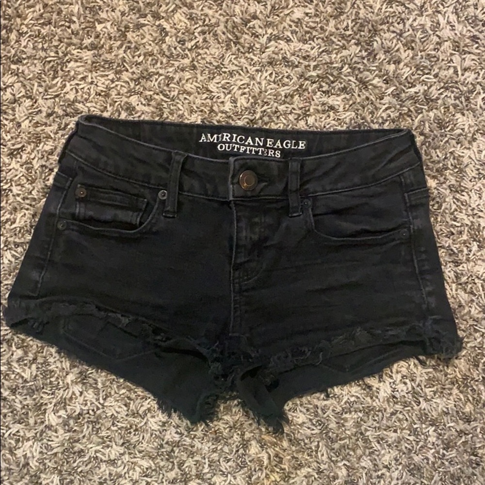 American Eagle Black Jean Shorts